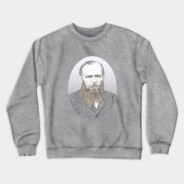 Fiódor Dostoyevski Crewneck Sweatshirt by Slownessi